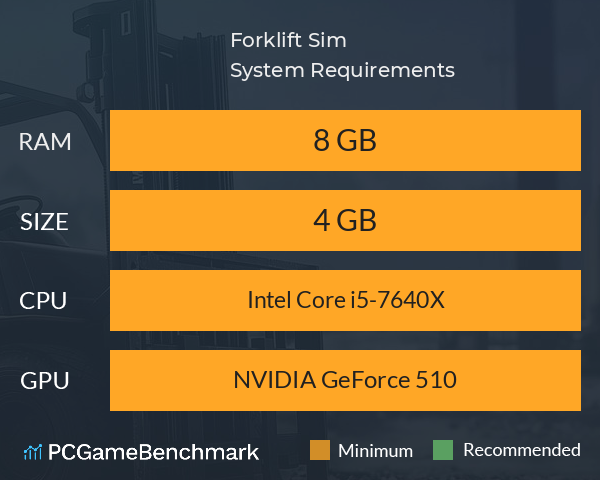 Forklift Sim System Requirements PC Graph - Can I Run Forklift Sim