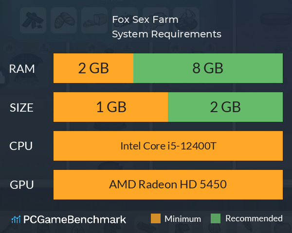 Fox Sex Farm System Requirements PC Graph - Can I Run Fox Sex Farm