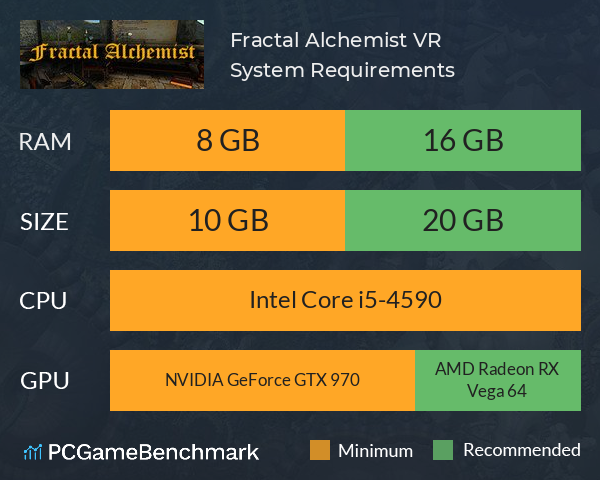 Fractal Alchemist VR System Requirements PC Graph - Can I Run Fractal Alchemist VR