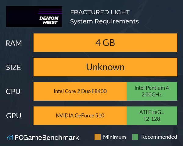 FRACTURED LIGHT System Requirements PC Graph - Can I Run FRACTURED LIGHT