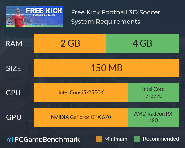 Free Kick Football: 3D Soccer System Requirements PC Graph - Can I Run Free Kick Football: 3D Soccer