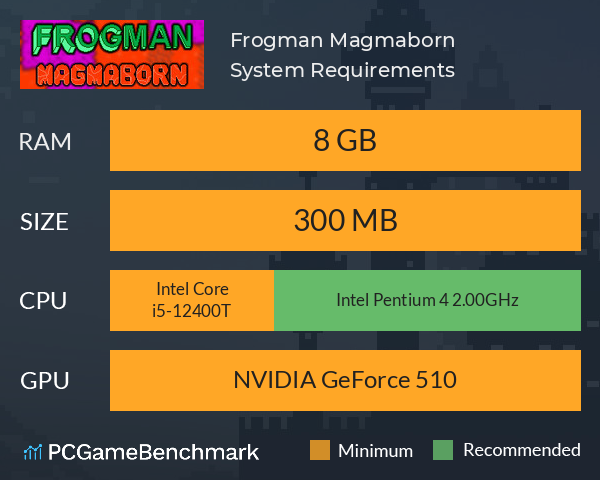 Frogman Magmaborn System Requirements PC Graph - Can I Run Frogman Magmaborn