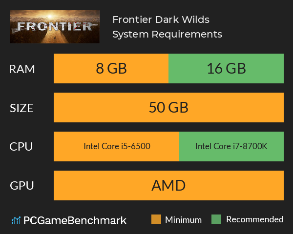 Frontier: Dark Wilds System Requirements PC Graph - Can I Run Frontier: Dark Wilds