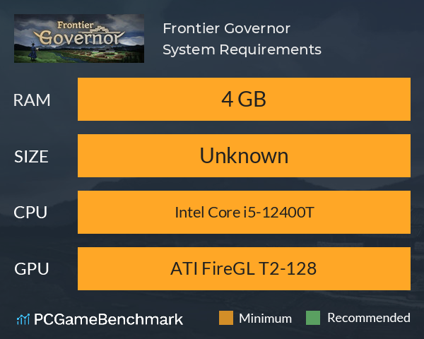 Frontier Governor System Requirements PC Graph - Can I Run Frontier Governor