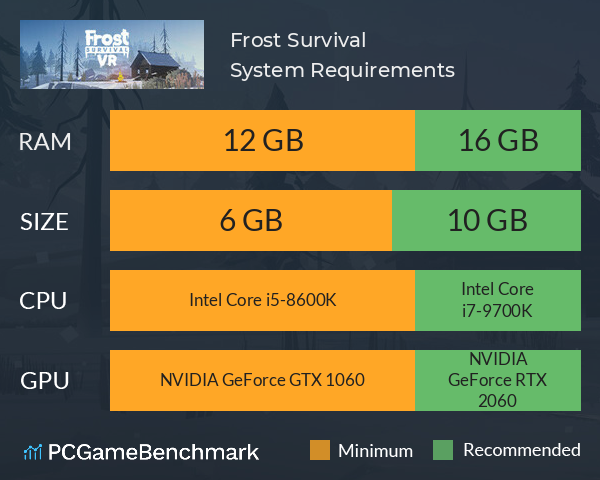 Frost Survival System Requirements PC Graph - Can I Run Frost Survival