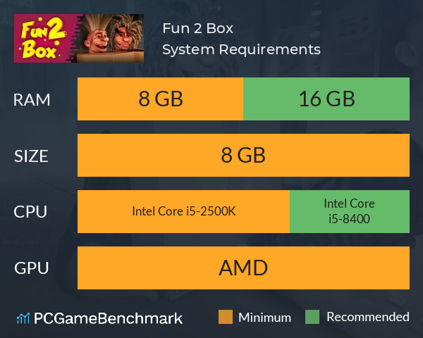 Fun 2 Box System Requirements PC Graph - Can I Run Fun 2 Box