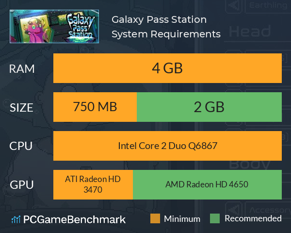 Galaxy Pass Station System Requirements PC Graph - Can I Run Galaxy Pass Station