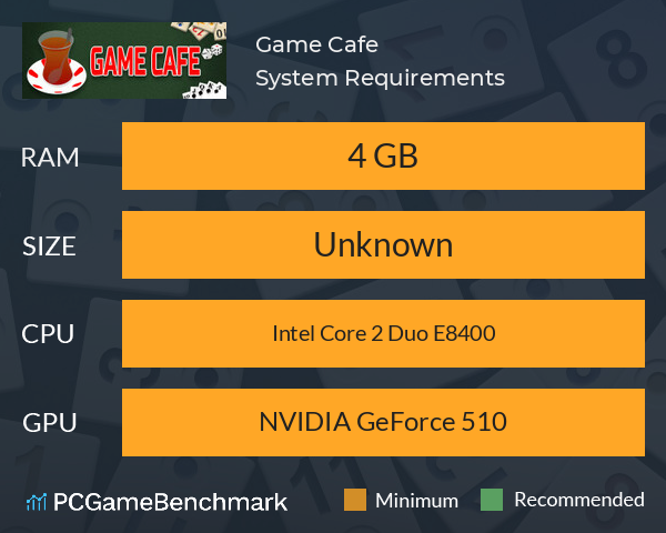 Game Cafe System Requirements PC Graph - Can I Run Game Cafe