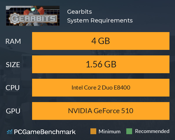 Gearbits System Requirements PC Graph - Can I Run Gearbits