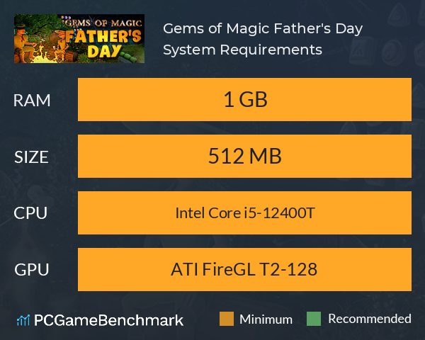 Gems of Magic: Father's Day System Requirements PC Graph - Can I Run Gems of Magic: Father's Day