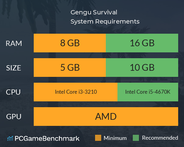 Gengu Survival System Requirements PC Graph - Can I Run Gengu Survival