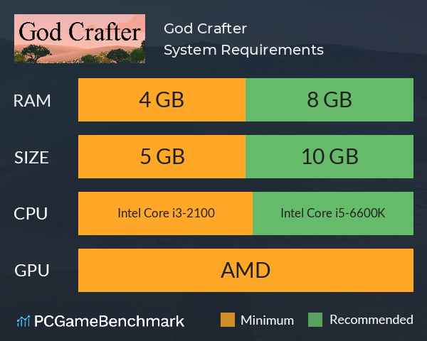 God Crafter System Requirements PC Graph - Can I Run God Crafter