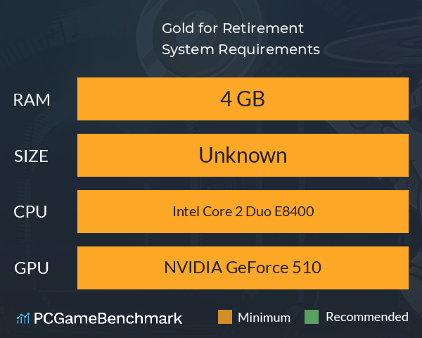 Gold for Retirement System Requirements PC Graph - Can I Run Gold for Retirement