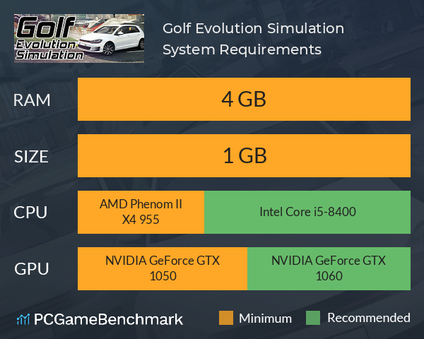 Golf Evolution Simulation System Requirements PC Graph - Can I Run Golf Evolution Simulation