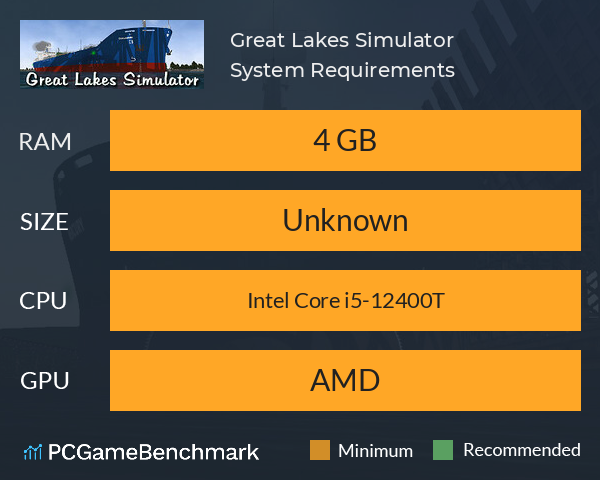 Great Lakes Simulator System Requirements PC Graph - Can I Run Great Lakes Simulator