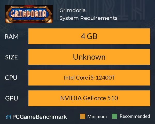 Grimdoria System Requirements PC Graph - Can I Run Grimdoria