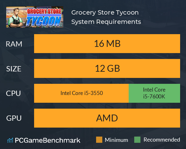 Grocery Store Tycoon System Requirements PC Graph - Can I Run Grocery Store Tycoon