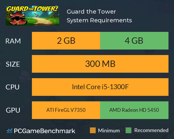 Guard the Tower! System Requirements PC Graph - Can I Run Guard the Tower!