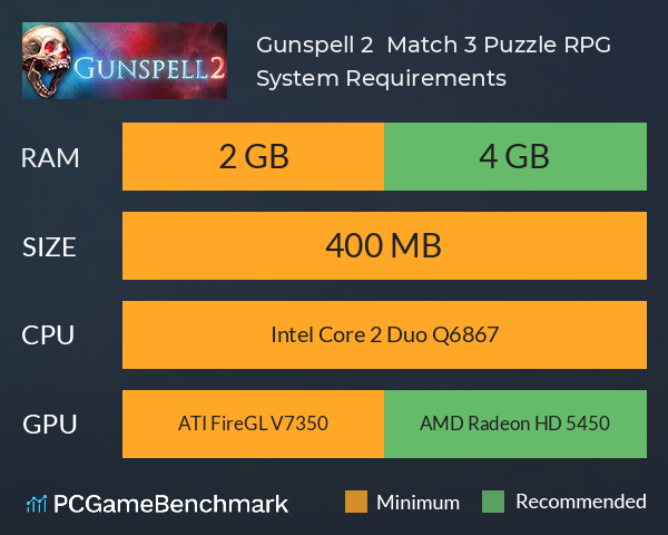 Gunspell 2 – Match 3 Puzzle RPG System Requirements PC Graph - Can I Run Gunspell 2 – Match 3 Puzzle RPG