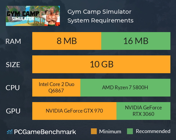 Gym Camp Simulator System Requirements PC Graph - Can I Run Gym Camp Simulator