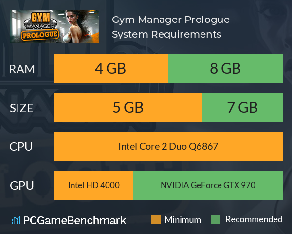 Gym Manager: Prologue System Requirements PC Graph - Can I Run Gym Manager: Prologue