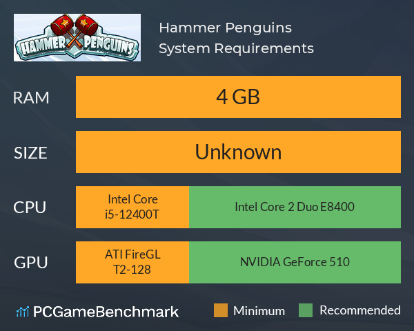 Hammer Penguins System Requirements PC Graph - Can I Run Hammer Penguins