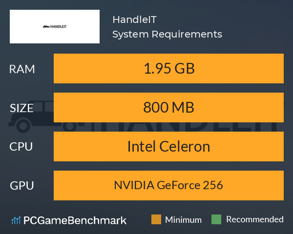 HandleIT System Requirements PC Graph - Can I Run HandleIT