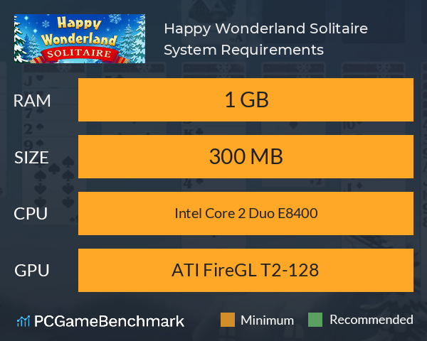 Happy Wonderland Solitaire System Requirements PC Graph - Can I Run Happy Wonderland Solitaire