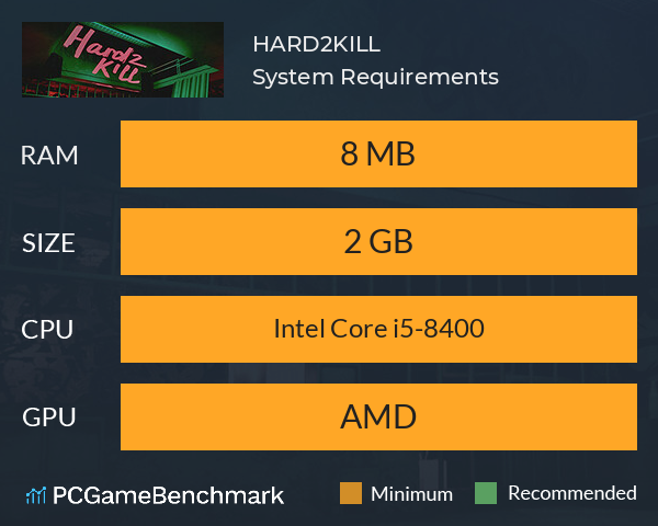 HARD2KILL System Requirements PC Graph - Can I Run HARD2KILL