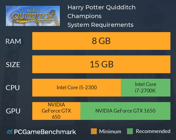 Harry Potter: Quidditch Champions System Requirements PC Graph - Can I Run Harry Potter: Quidditch Champions