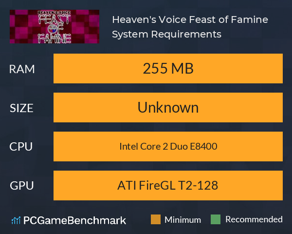 Heaven's Voice Feast of Famine System Requirements PC Graph - Can I Run Heaven's Voice Feast of Famine