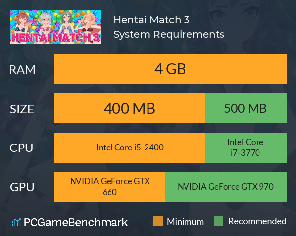 Hentai Match 3 System Requirements PC Graph - Can I Run Hentai Match 3