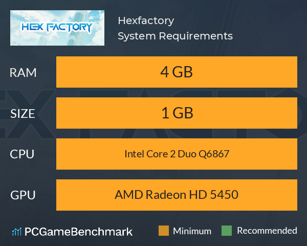 Hexfactory System Requirements PC Graph - Can I Run Hexfactory