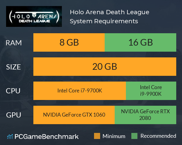 Holo Arena: Death League System Requirements PC Graph - Can I Run Holo Arena: Death League