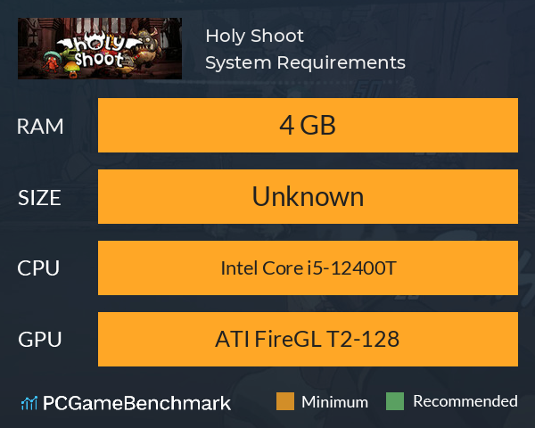 Holy Shoot System Requirements PC Graph - Can I Run Holy Shoot