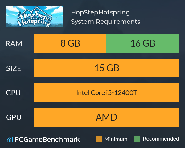 HopStepHotspring System Requirements PC Graph - Can I Run HopStepHotspring