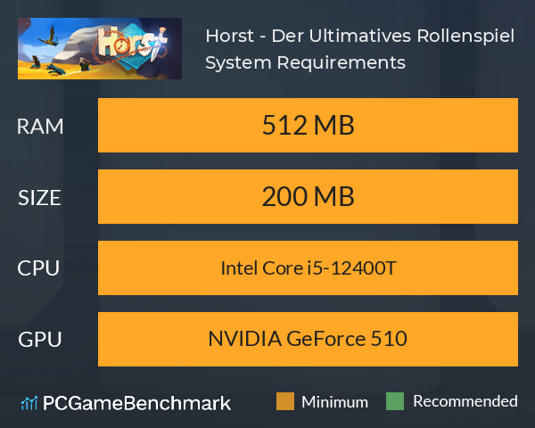 Horst - Der Ultimatives Rollenspiel System Requirements PC Graph - Can I Run Horst - Der Ultimatives Rollenspiel