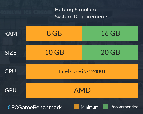 Hotdog Simulator System Requirements PC Graph - Can I Run Hotdog Simulator