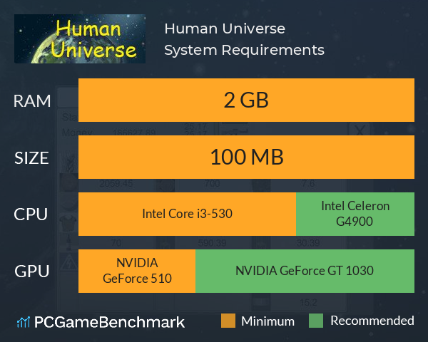 Human Universe System Requirements PC Graph - Can I Run Human Universe