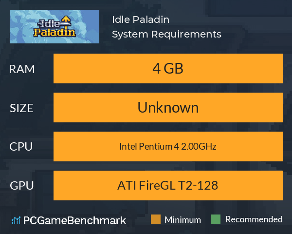 Idle Paladin System Requirements PC Graph - Can I Run Idle Paladin