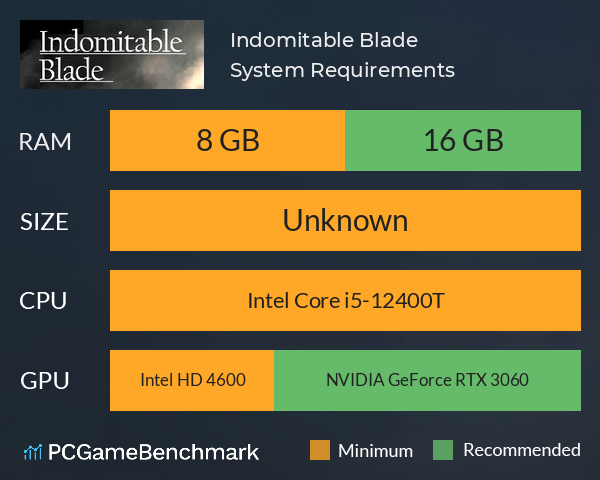 Indomitable Blade System Requirements PC Graph - Can I Run Indomitable Blade