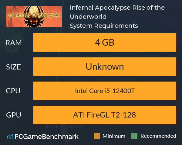 Infernal Apocalypse: Rise of the Underworld System Requirements PC Graph - Can I Run Infernal Apocalypse: Rise of the Underworld