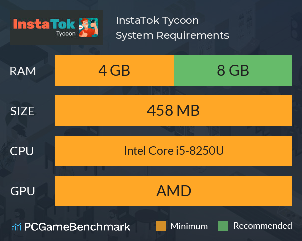 InstaTok Tycoon System Requirements PC Graph - Can I Run InstaTok Tycoon