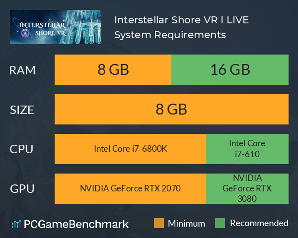 Interstellar Shore VR: I LIVE System Requirements PC Graph - Can I Run Interstellar Shore VR: I LIVE