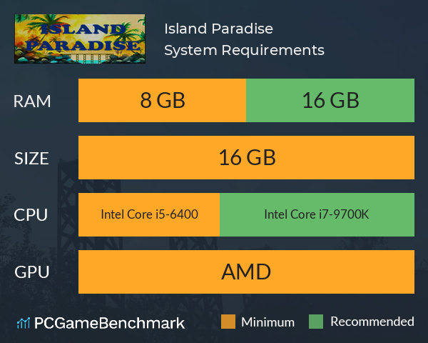 Island Paradise System Requirements PC Graph - Can I Run Island Paradise