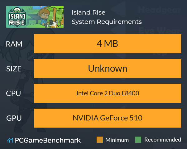 Island Rise System Requirements PC Graph - Can I Run Island Rise