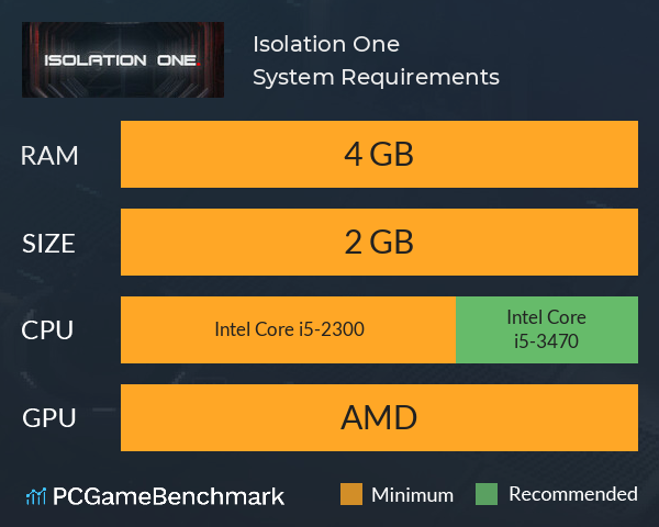 Isolation One System Requirements PC Graph - Can I Run Isolation One