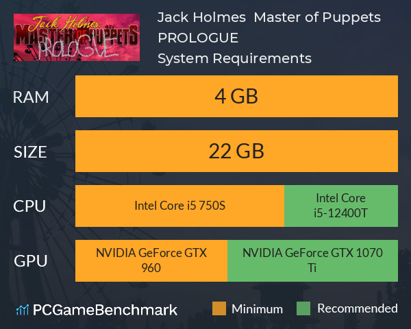 Jack Holmes : Master of Puppets PROLOGUE System Requirements PC Graph - Can I Run Jack Holmes : Master of Puppets PROLOGUE