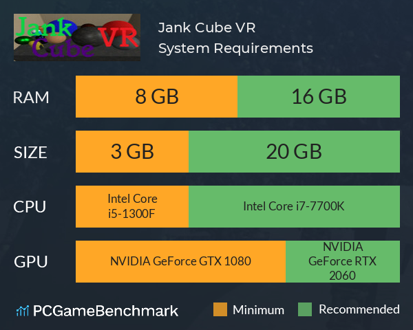 Jank Cube VR System Requirements PC Graph - Can I Run Jank Cube VR