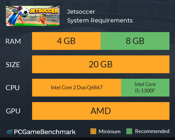 Jetsoccer System Requirements PC Graph - Can I Run Jetsoccer